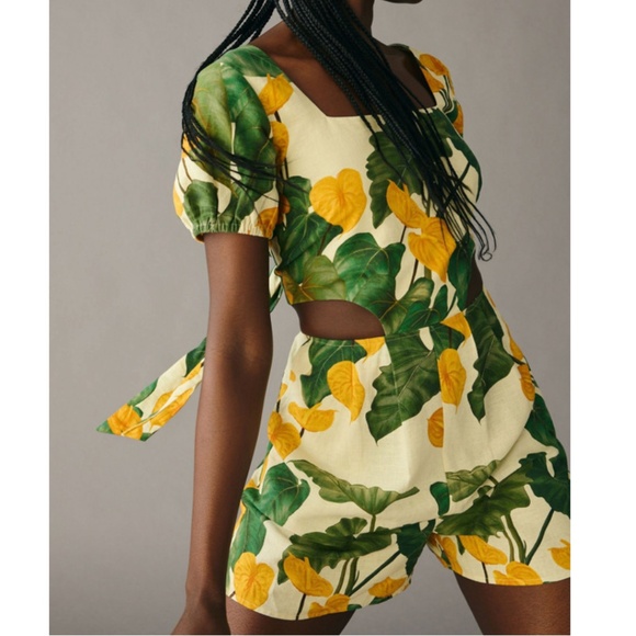 FARM Rio Farm Rio Cutout Tie-Back Romper | Sz XL - Picture 3 of 5